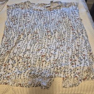 Rachel Zoe Linen Floral Print Women's Top